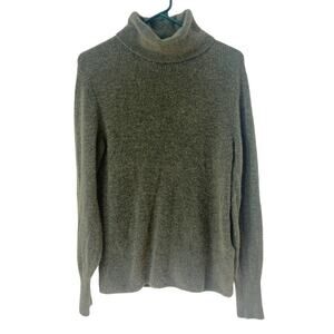 Banana Republic Aire Turtleneck Sweater Green soft small